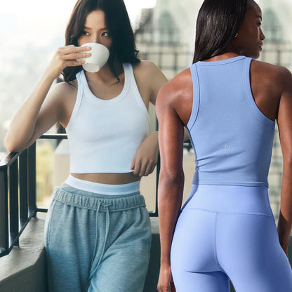 Yoga women's tops underwear fitness jogging comfortable soft-ribbed vests outdoor sports tennis women halter tops goddess