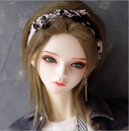 D09-P389 children handmade toy   1/12 1/8 1/6 1/4 1/3 MSD bjd doll wig red blue pink black DIY long straight hair 1pcs