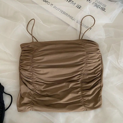 Women Crop Tops Sexy Tank Top For Lady Summer Tube Tops With Cups Female Underwear Lingerie Woman Clothing Girls Camisole Vest