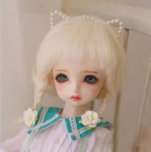 D09-P389 children handmade toy   1/12 1/8 1/6 1/4 1/3 MSD bjd doll wig red blue pink black DIY long straight hair 1pcs