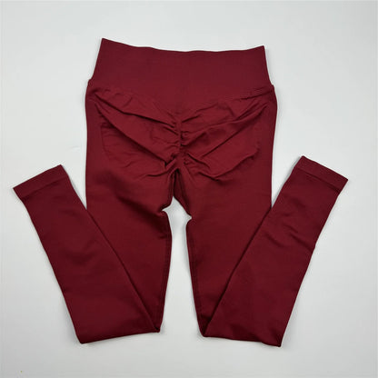 Woman Low Yoga Pants Tummy Control Squat Proof Gym Fitness Workout Scrunch Butt Tights Seamless Sports Leggings