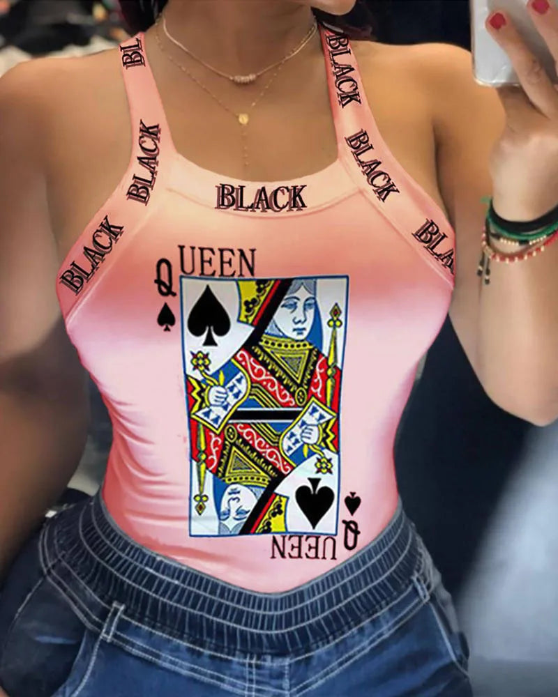 Y2K Vest Sexy Camisole Top Printed Vest 25 Colors Size 6 Spicy Girl Sexy Tight Summer U-Neck Basic Versatile Fashion Camis Tops