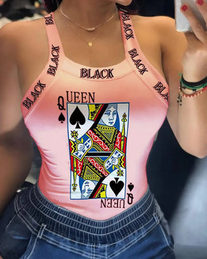 Y2K Vest Sexy Camisole Top Printed Vest 25 Colors Size 6 Spicy Girl Sexy Tight Summer U-Neck Basic Versatile Fashion Camis Tops