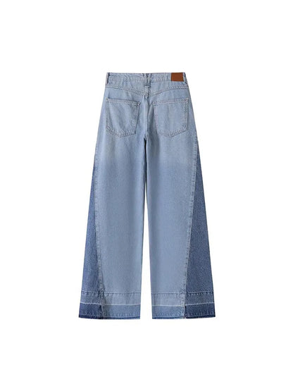 2025 Women Summer Jeans Wide Leg Pants Fashion High Waist Buttons Zipper Female Elegant Street Jeans Trousers Clothing