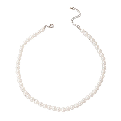 Women's Pearl Clavicle Necklaces All-Match Pearl Romantic Clavicle Necklace for Birthday Stage Party Show