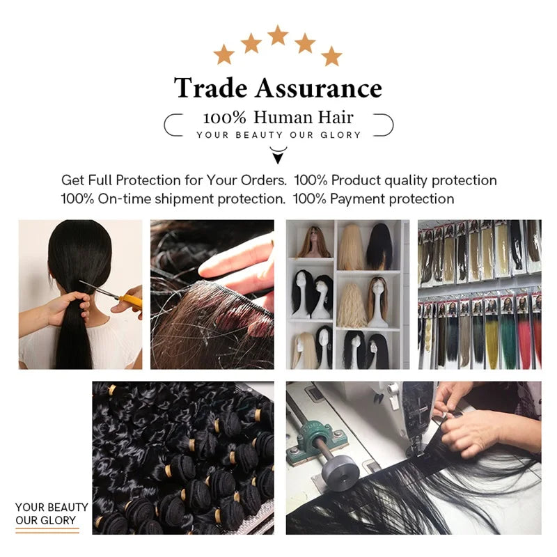 Ali Queen Double Drawn Hair Bundles Straight Human Hair Bundles Virgin Hair Weave For Women Indian 100% Human Hair Extensions