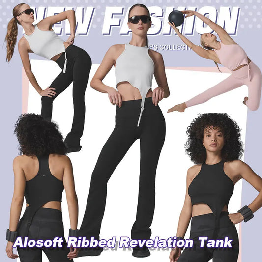 The new women's vest features a stylish design a ribbed fabric round-neck elastic casual top and a daily sports fitness yoga bra