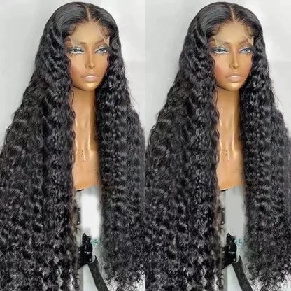 Curly Human Hair Wigs For Women 13x6 Water Wave Lace Front Wig 4x4 5x5 Lace Closure Wig 13x4 360 Hd Deep Wave Lace Frontal Wig