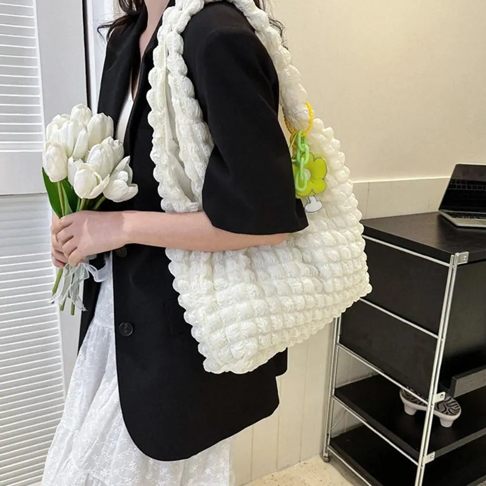 Women Girls Large Capacity Shoulder Bags Female Tote Bags Underarm Bags Causual Shopping Handbags(Pendants not included)