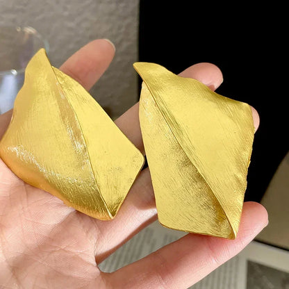 Trendy Jewelry European and American Design Exaggerative Metal Geometric Earrings For Women Party Gifts Ear Accessories