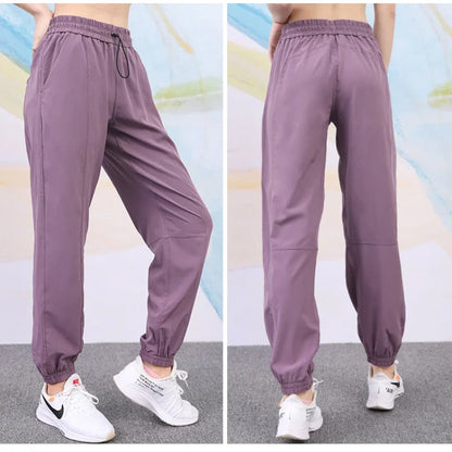 Women Yoga Training Pants Sports Trousers Exercise Fitness High Waist Sportswear Running Jogging Pants Workout Yoga Sweatpants