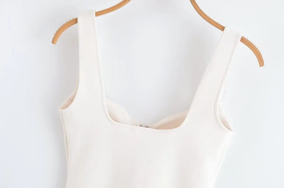 Women's Tops Summer 2025 New Elastic Tight-Fitting Elegant Summer Holiday Tops Women's Street Chic Youth Fashion Joker Vest Tops