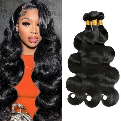 Body Wave Bundles Human Hair Brazilian Hair Weave Bundles 100% Natural Black Human Hair Extensions 1 3 4 PCS Bundles