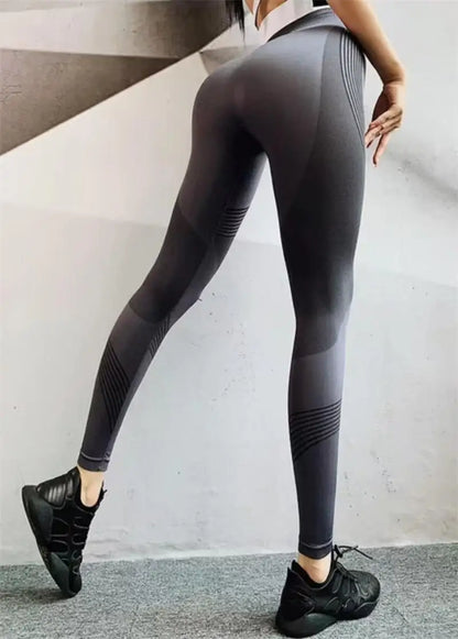 Fitness Pants Women Stretch Tight Peach Buttock Lifting Yoga Pants High Waist Belly Holding Quick Dry Running Sweat pants Fitnes