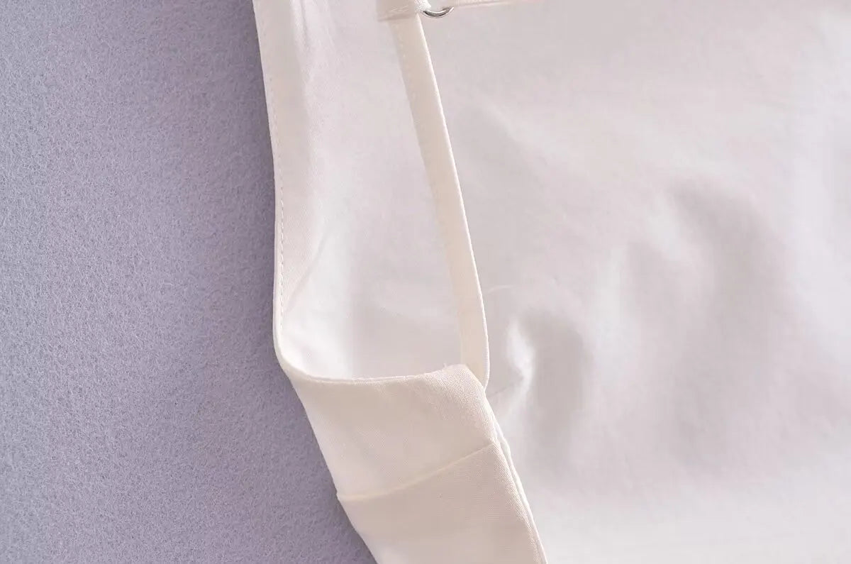 TRAF Women Top 2024 Lace Up Backless Camisole Top Women Cheap clothes Sexy Fashion Tanks & Camis Crop top Women White Black top