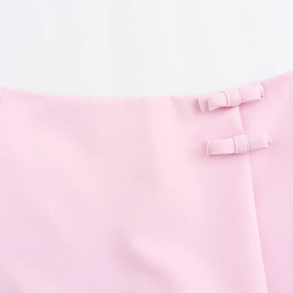 Bow Backless Vest Women Summer Sleeveless Halter Hollow Top Elegant Slim Skirt New Y2k Female Tanks Short Top Office