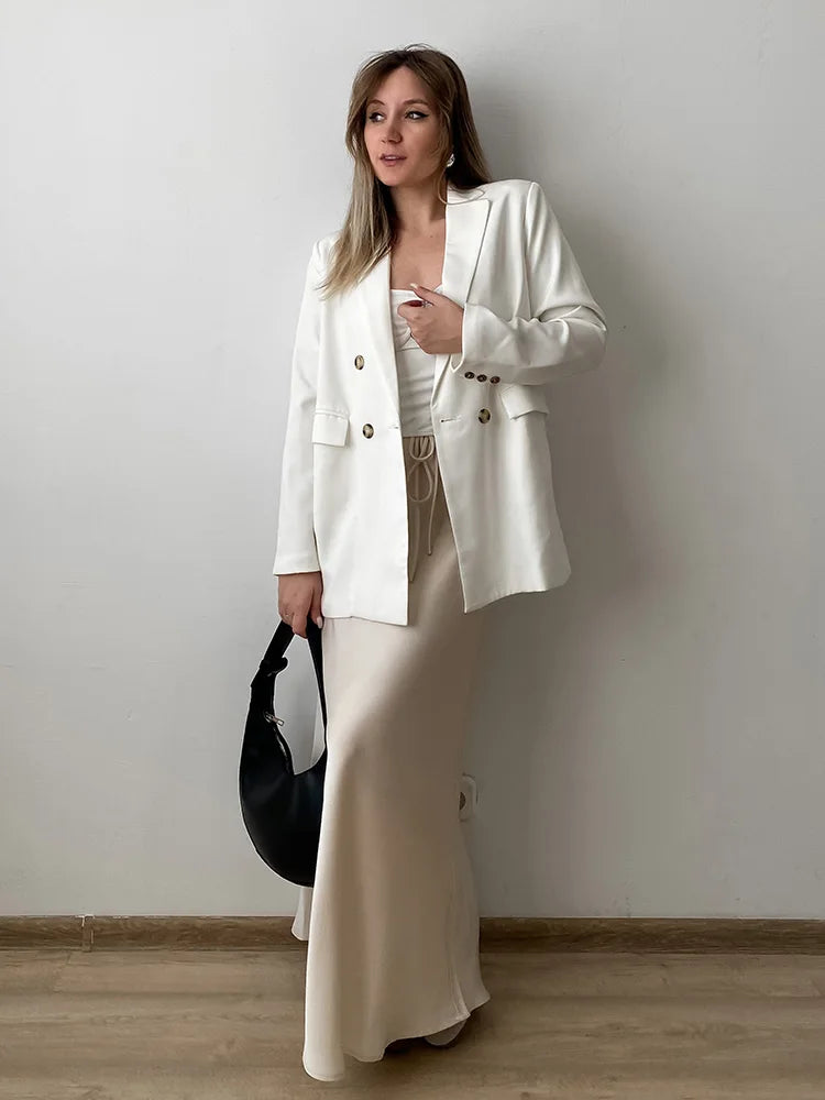 Long Black Satin Skirts Women For Work Summer Autumn Straight Brown Skirt Long Belt Coffee Formal Silk Maxi Skirt For Ladies