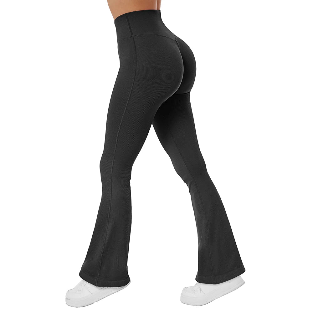 Yoga Leggings for Fitness  Women Casual Flare Pants High Waist Sports Workout Yoga Pants Gym Tights Flare Leggings Female