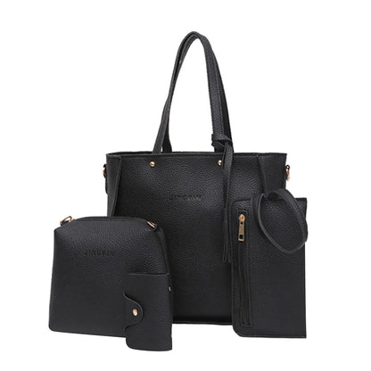 Women Four Set Handbag Shoulder Bags Four Pieces Tote Bag Crossbody Wallet Bags Women'S Handbag Sac à Mains Femme Bolsos Mujer