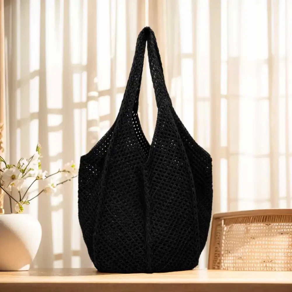 Women's Shoulder Bags Casual Straw Wicker Woven Ladies Handmade Totes Large Capacity Summer Beach Female's Messenger Bag