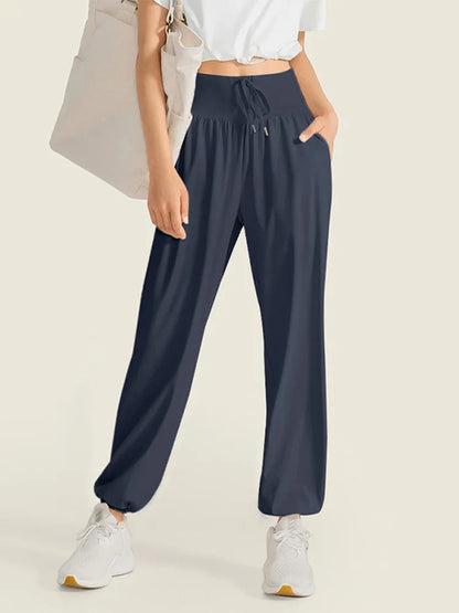 Women's Casual Loose Yoga Pants Dance Running Outdoor Sports Long Trousers Qui Dry Breathable Comfortable Sweatpants