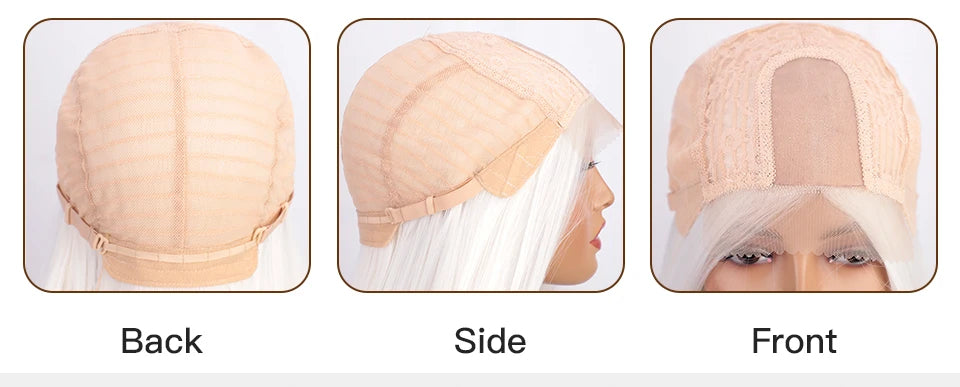 I's a wig Long Straight White Cosplay Wigs Synthetic Wigs for Women 60 613 Blonde Grey Pink Black Color for Daily Party Lolita