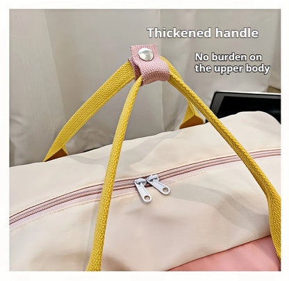 Women's Gym Tote Bags - Gym bags, large capacity sports bags for yoga, travel and fitness essentials - stylish design-tan