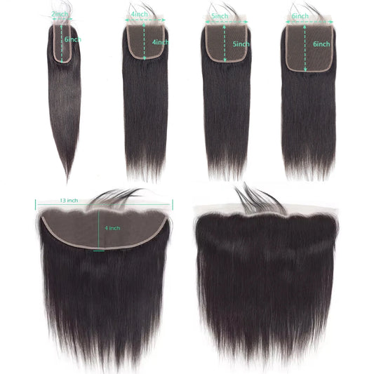 Straight 4x4 5x5 6x6 Closure Human Hair 13x4 Ear To Ear Transparent Frontal Lace Only 2x6 HD Lace Closure 3-5 Days Delivery