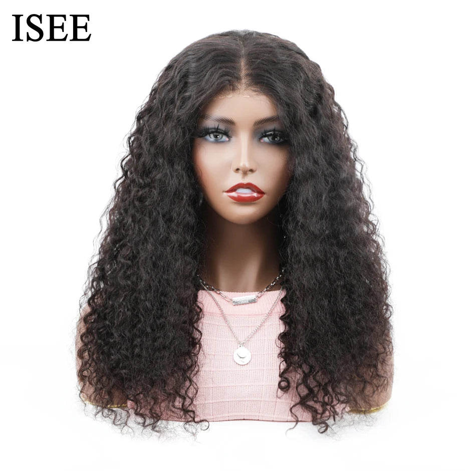 Wear Go Wig ISEE Hair Mongolian Water Wave 7x5 Glueless Preplucked Human Wigs Ready To Go Pre Cut Lace Easy Install HD Lace Wigs