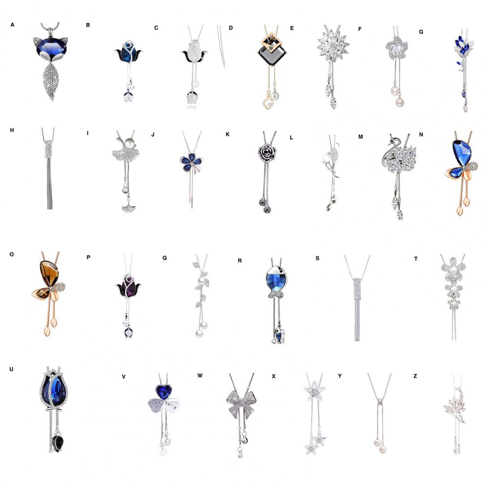 Women Necklace Chic Multiple Styles Pendant Necklace Long Sweater Chain Party Dress Necklace Jewelry Gift