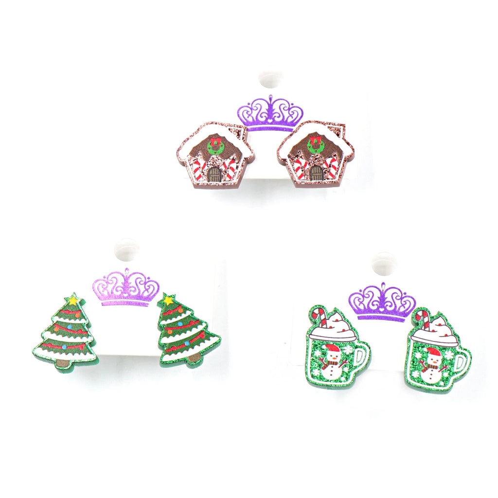 ST065 Acrylic Caterpillar Dangle Earrings Summer Earrings Glitter Acrylic Earrings