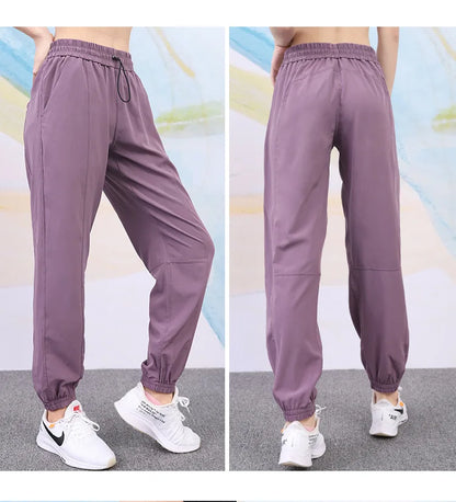 Women Yoga Training Pants Sports Trousers Exercise Fitness High Waist Sportswear Running Jogging Pants Workout Yoga Sweatpants