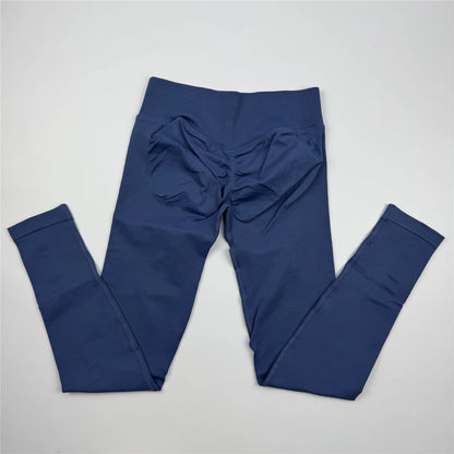 Woman Low Yoga Pants Tummy Control Squat Proof Gym Fitness Workout Scrunch Butt Tights Seamless Sports Leggings