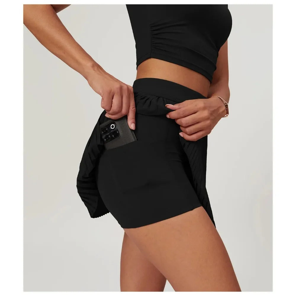 2025 Summer Fitness Skirt for Women - Quick - Dry Material Slim - Fit Design and Anti - Exposure Fake Two - Piece Style Ideal