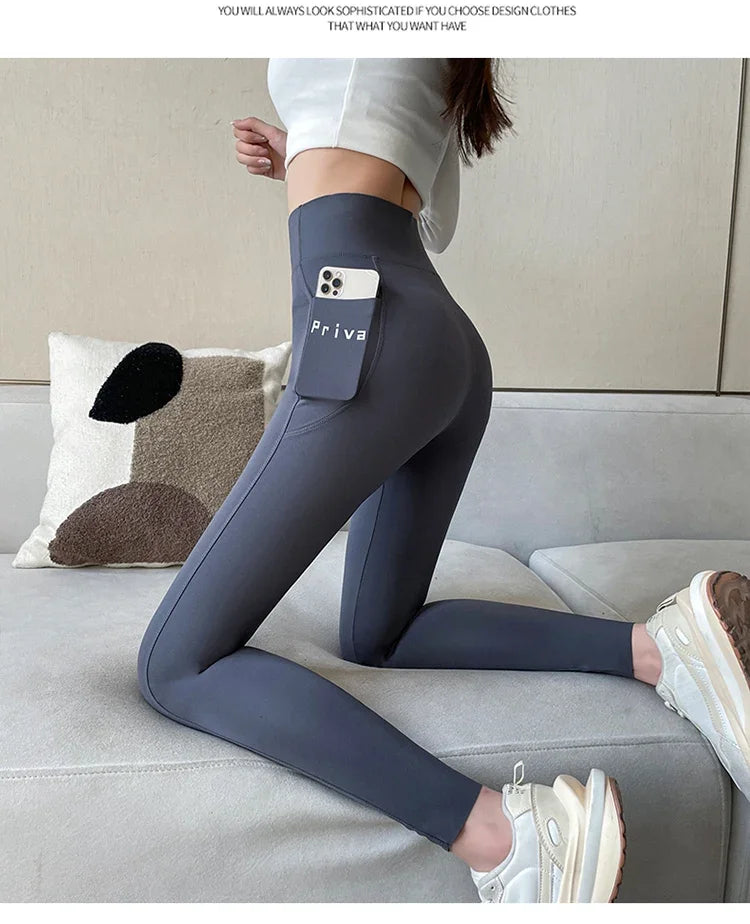 Women's high-waist tight yoga pants spring and autumn abdominal leggings to wear a variety of sports women's pants