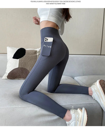 Women's high-waist tight yoga pants spring and autumn abdominal leggings to wear a variety of sports women's pants