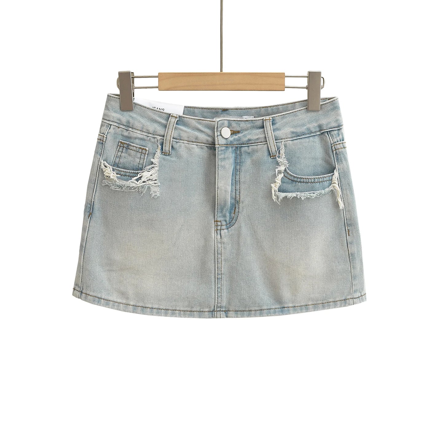 Mini skirts for women high waisted denim skirt black distressed jeans skirts womens 2024 Summer clothes blue jean skirts ripped