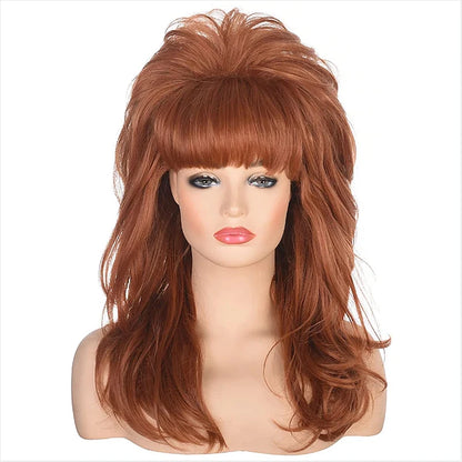 HAIRJOY 80s Women Peggy Bundy Beehive Wig Long Wavy Synthetic Hair Wigs for Married Housewife Vintage Costume Cosplay Halloween