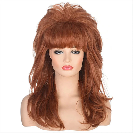 HAIRJOY 80s Women Peggy Bundy Beehive Wig Long Wavy Synthetic Hair Wigs for Married Housewife Vintage Costume Cosplay Halloween