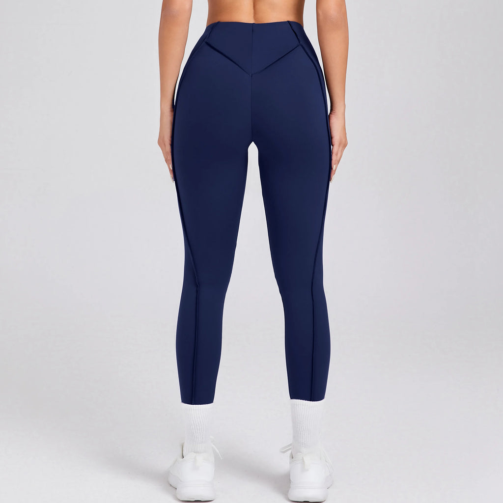 Women Nude Straps Yoga Pants Squat Proof Workout High Waist Leggings Fitness Pant Female Active Wear Legging