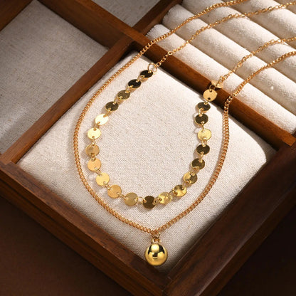 Layered Necklaces for Women Trendy, Bohe Ball Pendant,Chain Choker Necklaces, Non Tarnish Jewelry Gifts