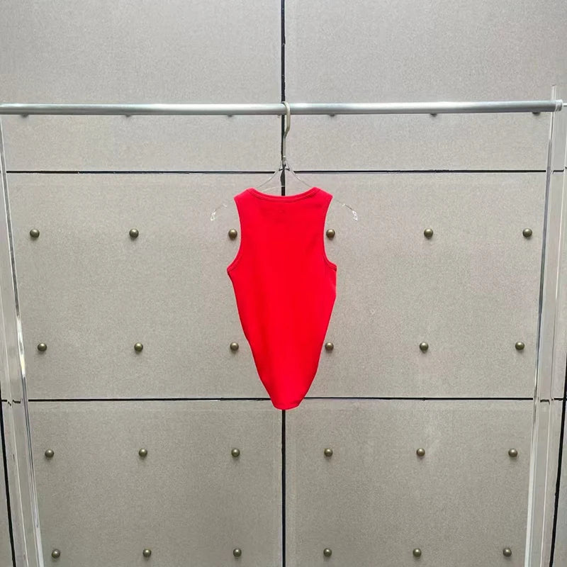 Women t-shirts New twisted flower knotted sleeveless top for summer 2025 Elastic slim pure cotton women's vest corset crop top