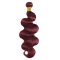 Human Hair Bundles 12-26 Inches Wine Red Bundles Body Wave Hair Weave 100% Brazilian Human Hair Extensions 1PC/100g 99J
