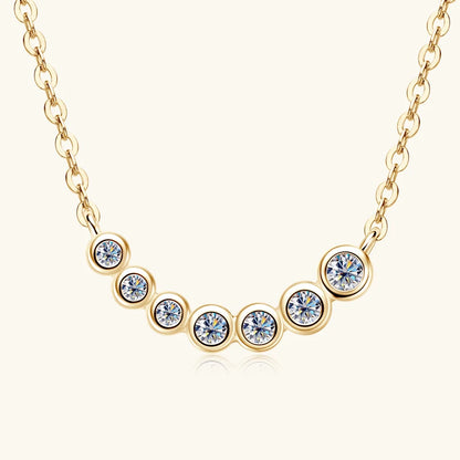 Lnngy Collares Mujer 925 Sterling Silver Clavicle Necklace For Women Exquisited 7 Stones Moissanite Pendant Necklaces Jewellry