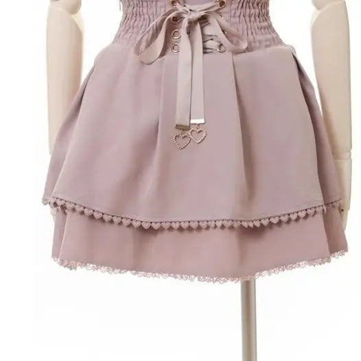 Japanese Skirts for Women High Waist A-line Ruffles Jupe Fashion Summer Saia 2025 Faldas Mujer De Moda Sweet Y2k Mini Skirt