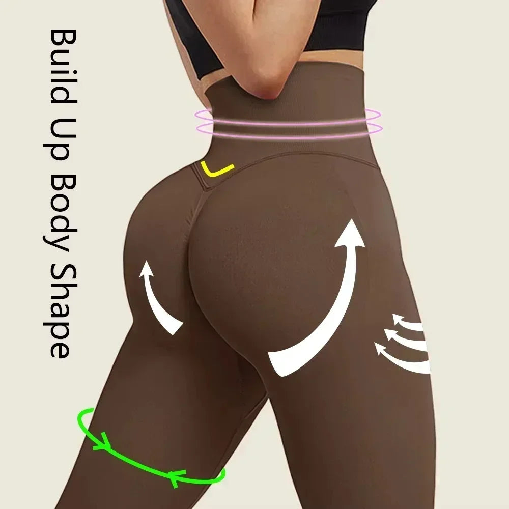 Pilates Stretch Yoga Pants Seamless Fitness Pants Yoga Pants Women's Impact Pants Sports Pants Peach Hip Leggings