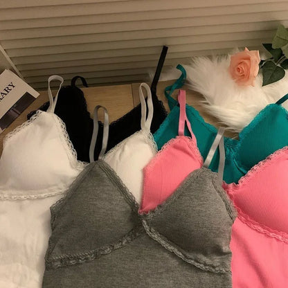 Women Tops Sexy Lingerie Women Lace Bottoming Camisole Women's 2024 Summer Short Top Singlet Top Women Топ Жіночний