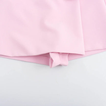 Bow Backless Vest Women Summer Sleeveless Halter Hollow Top Elegant Slim Skirt New Y2k Female Tanks Short Top Office