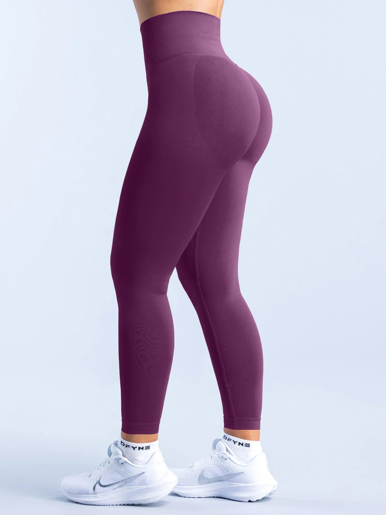 Women's Solid High Waisted Yoga Pants Butt Lifting Tummy Control Stretchy 4-Way Stretch Workout Leggings breathable Gym Fitness