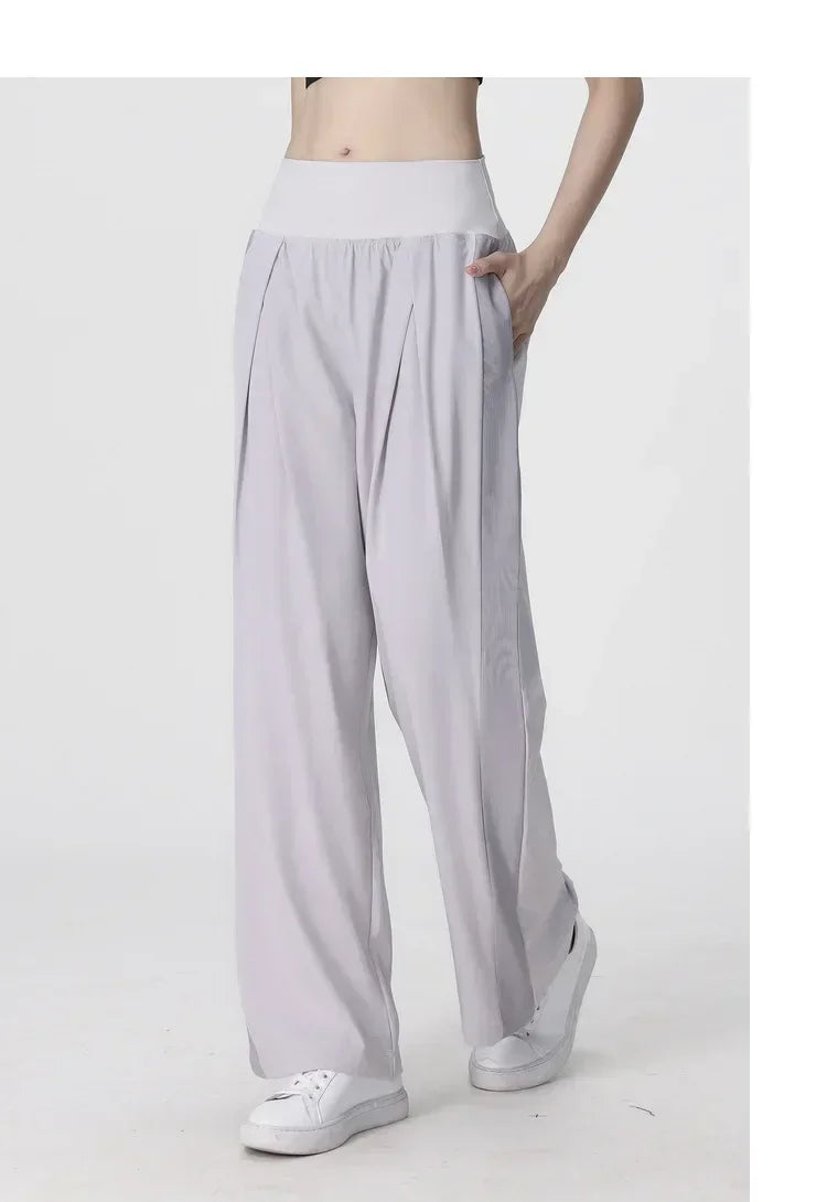 Yoga Pants Outdoor Loose Athletic Casual Pants Running Fitness Wide Leg Pants